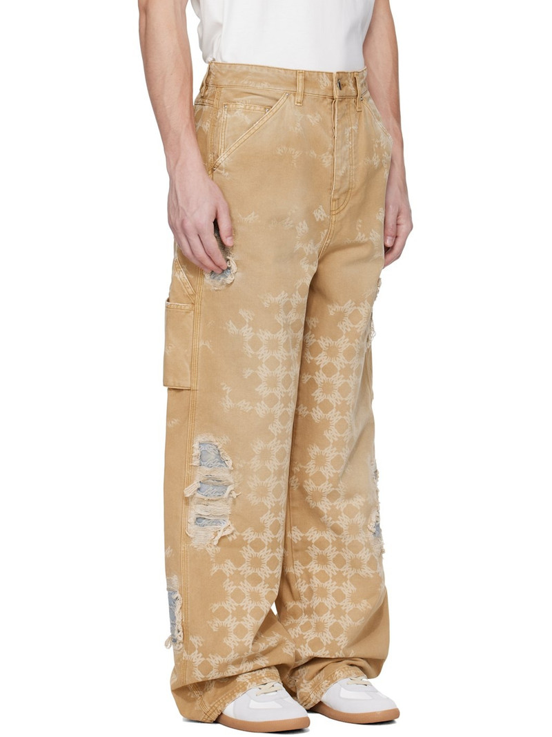 Tan Repair Jeans 2