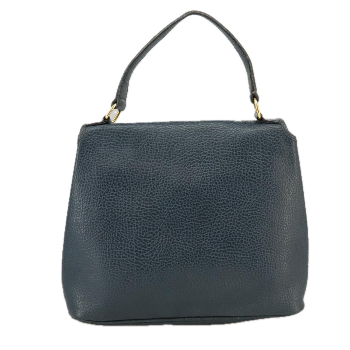 DIOR Hand Bag Leather Navy Gold - 2