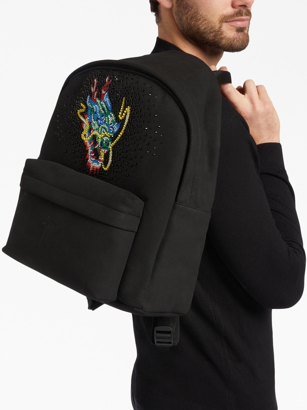 rhinestone-embellished backpack - 2