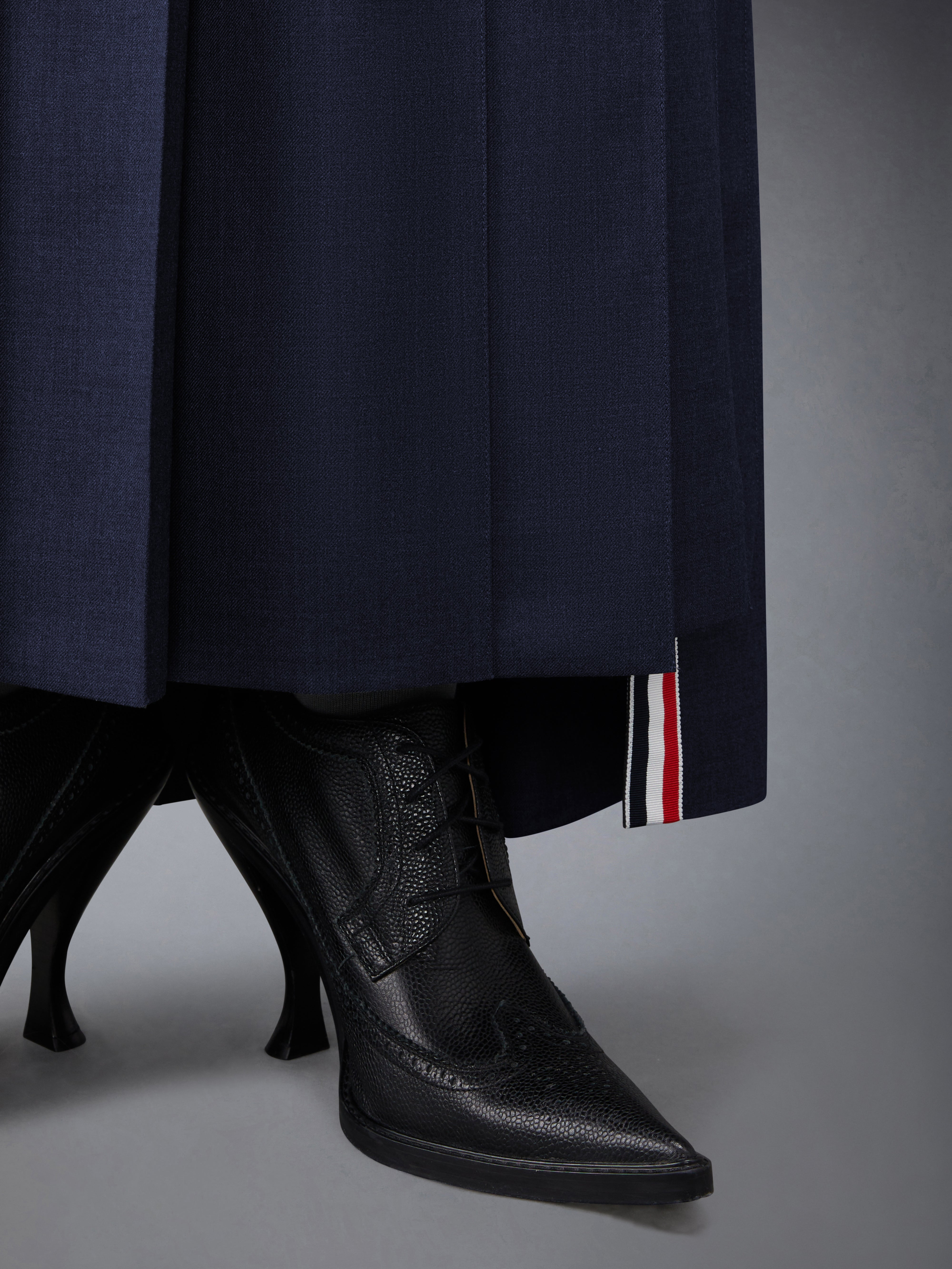 TROUSER LENGTH PLEATED SKIRT IN SUPER 120’S TWILL - 5