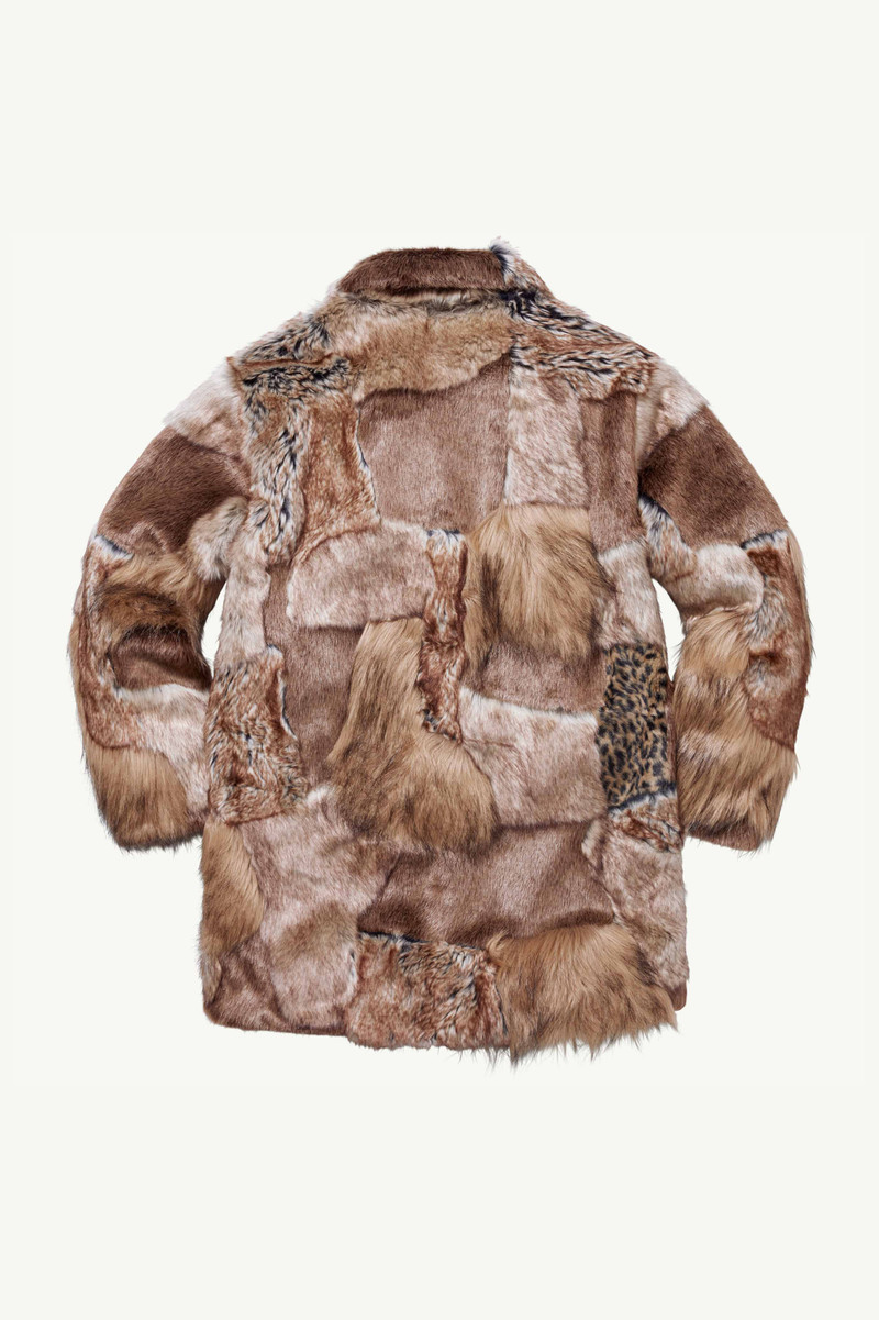 MM6 Maison Margiela Supreme®/ MM6 Patchwork Faux Fur Coat outlook