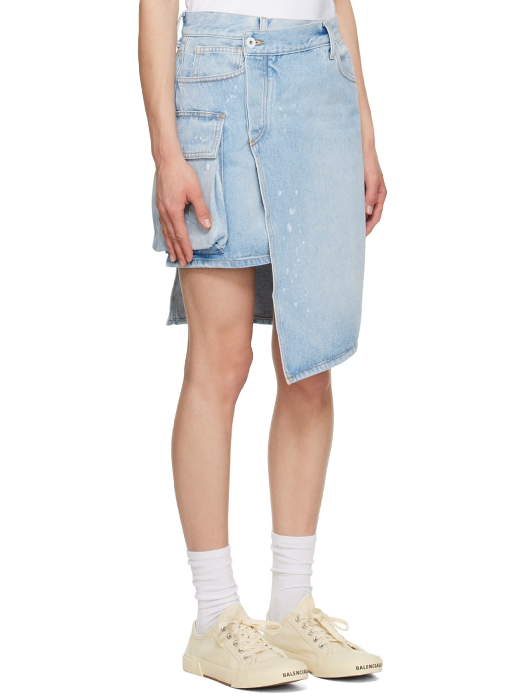 Blue Toybox Painted Denim Miniskirt - 2