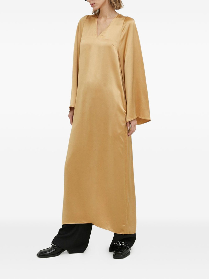 V-neck long-sleeve maxi dress 1