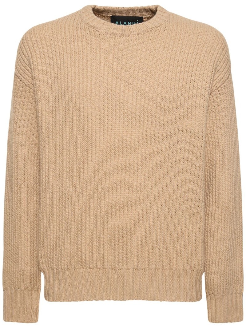 Cashmere & cotton knit sweater - 1