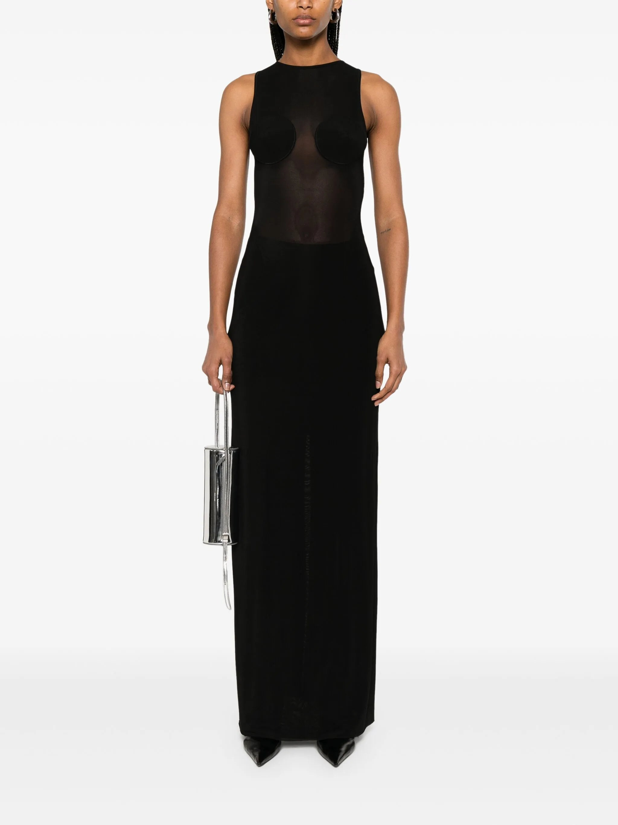 Semi-sheer Maxi Dress - 4