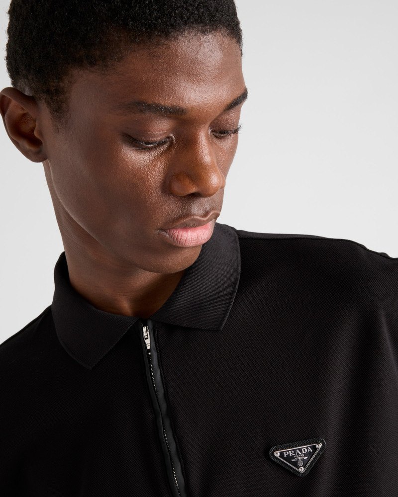 Piqué polo shirt with Re-Nylon details 3