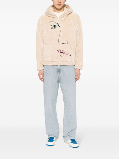 KidSuper embroidered-motif fleece hoodie outlook