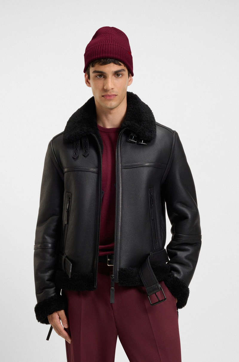 RED-LOGO BEANIE HAT IN VIRGIN WOOL 4