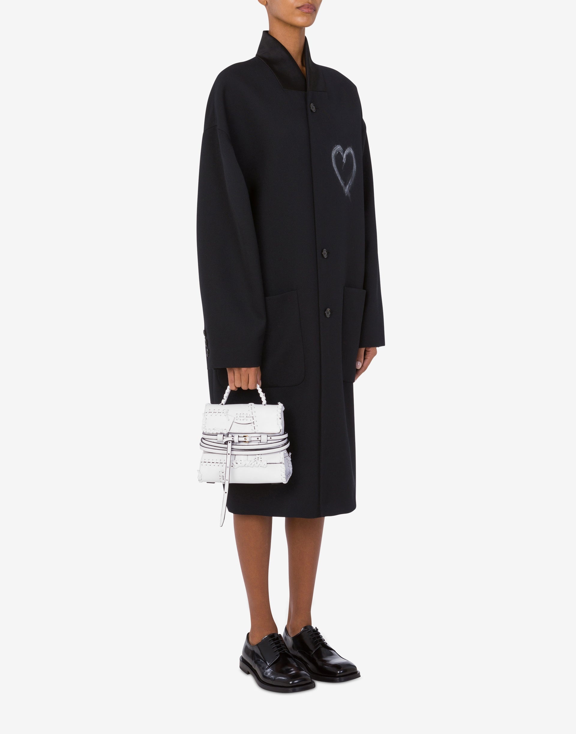 MOSCHINO TIE ME BAG WITH STITCHING SMALL - 4