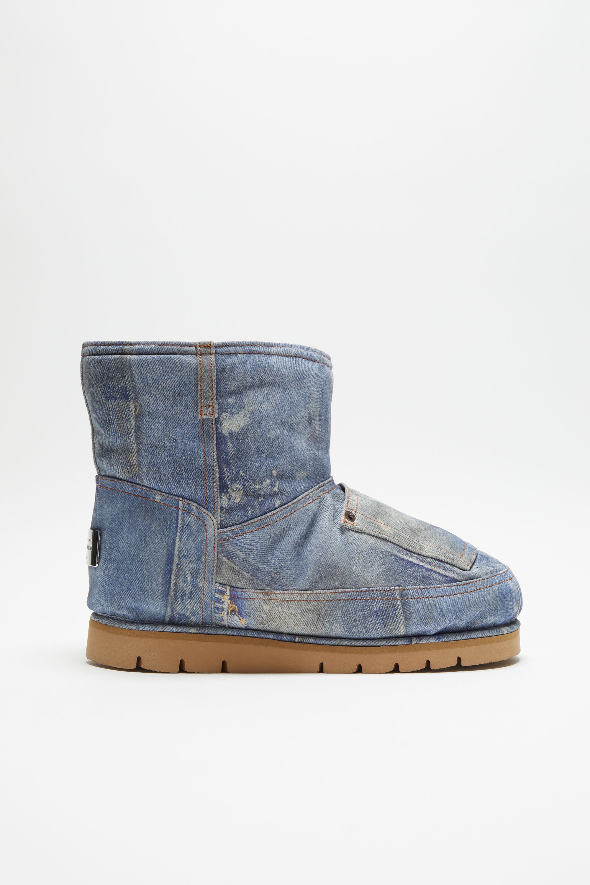 Low boots printed leather - Multi blue - 8