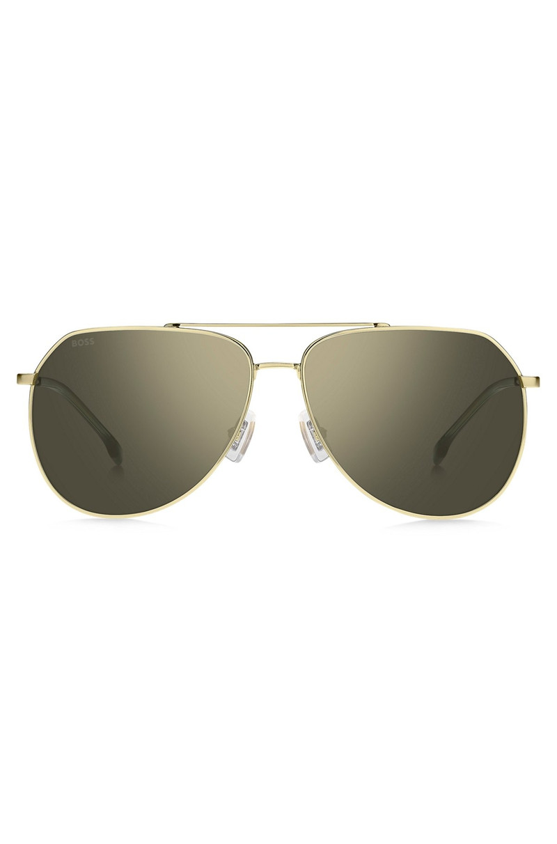 GOLD-TONE SUNGLASSES WITH TUBULAR TEMPLES 3