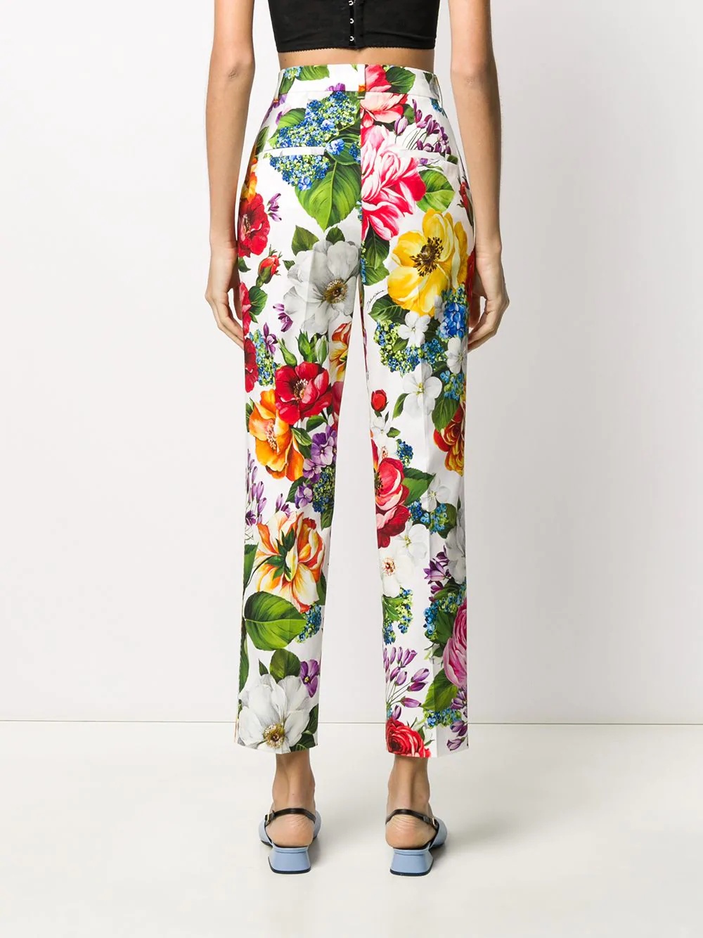 floral cropped trousers - 4