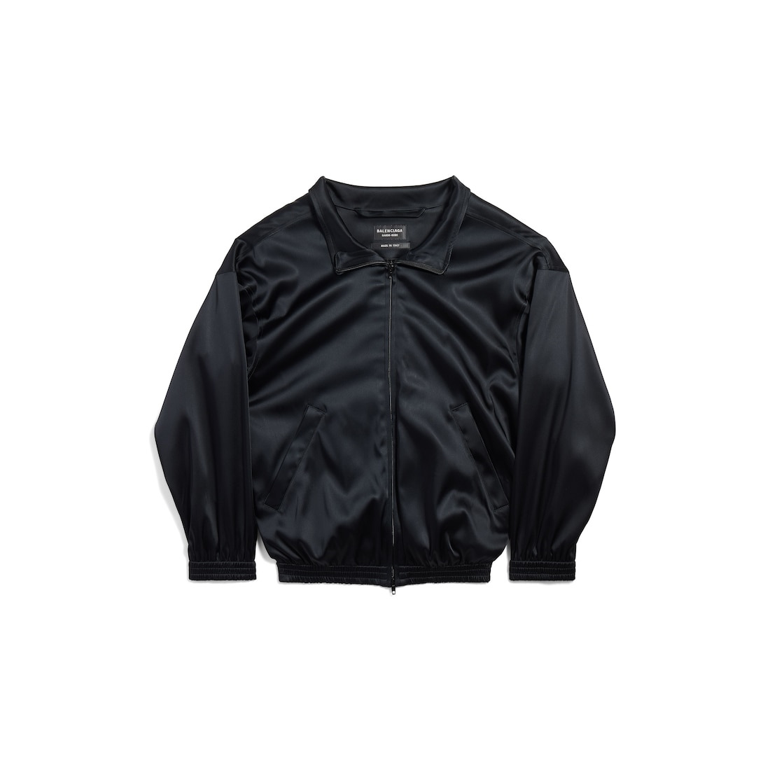 Women's Off-shoulder Tracksuit Jacket in Black - 1