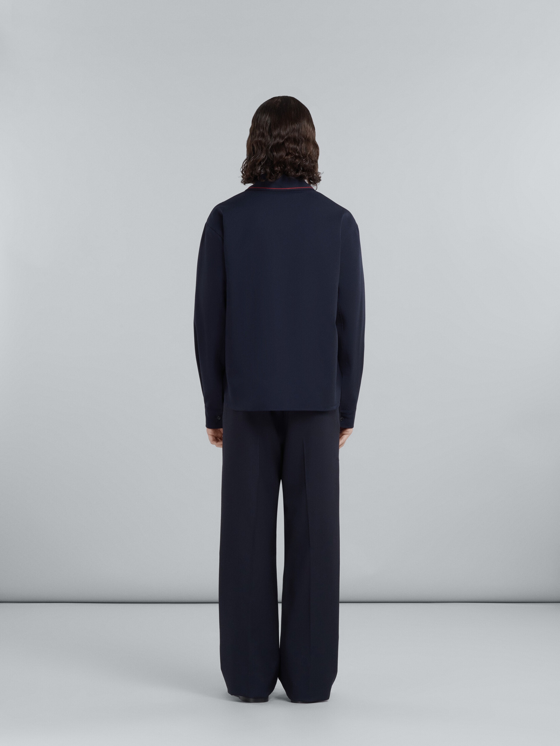 BLUE TROPICAL WOOL TROUSERS - 3