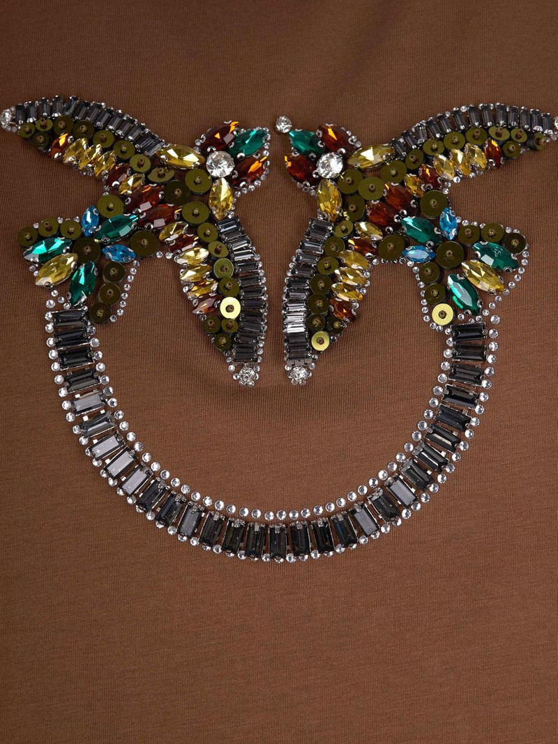 rhinestone-embellished T-shirt 3