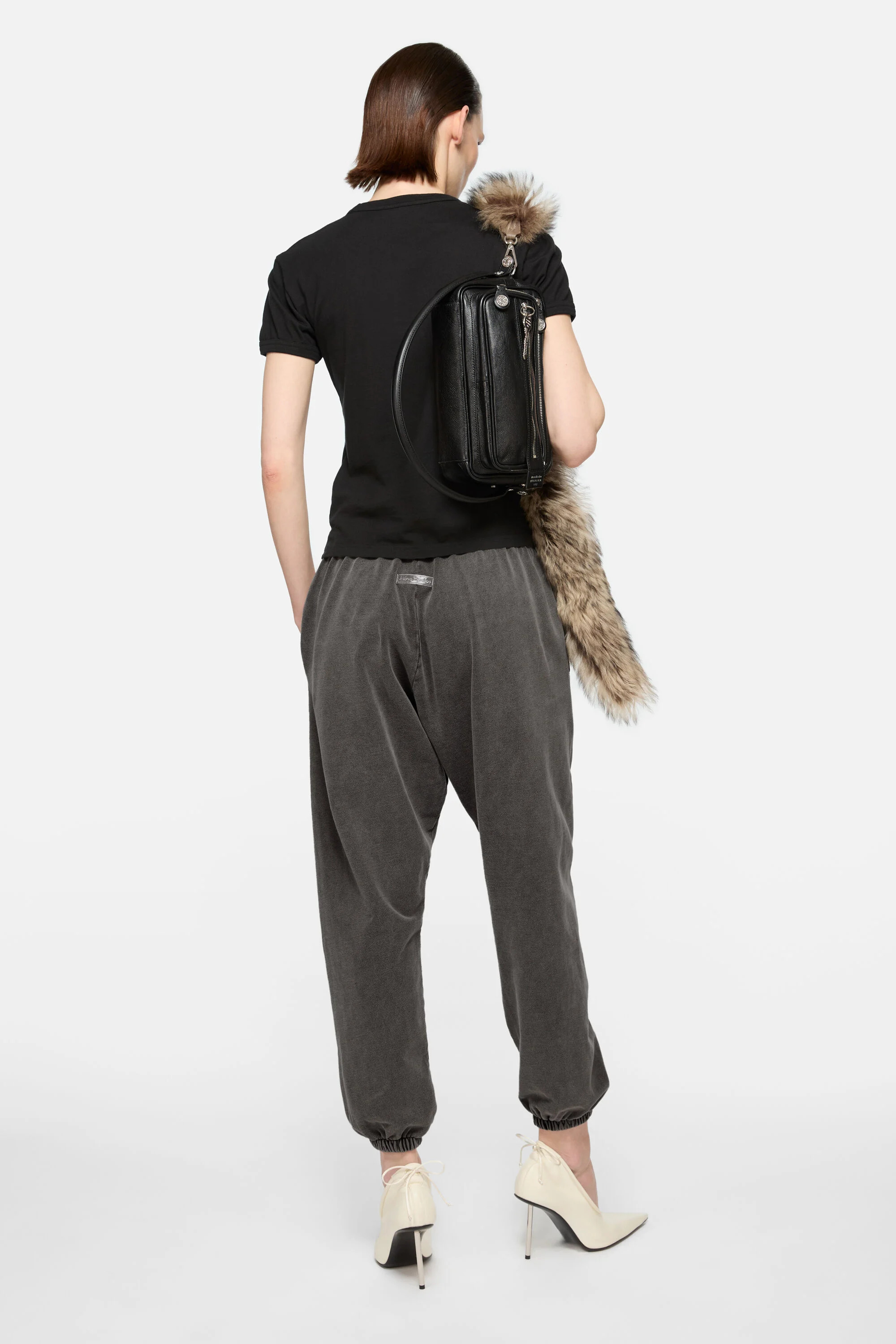 Cotton sweatpants - Faded black - 3