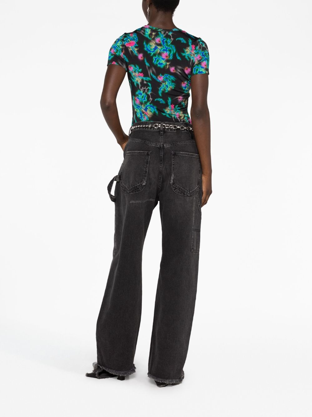 wide-leg carpenter jeans - 4