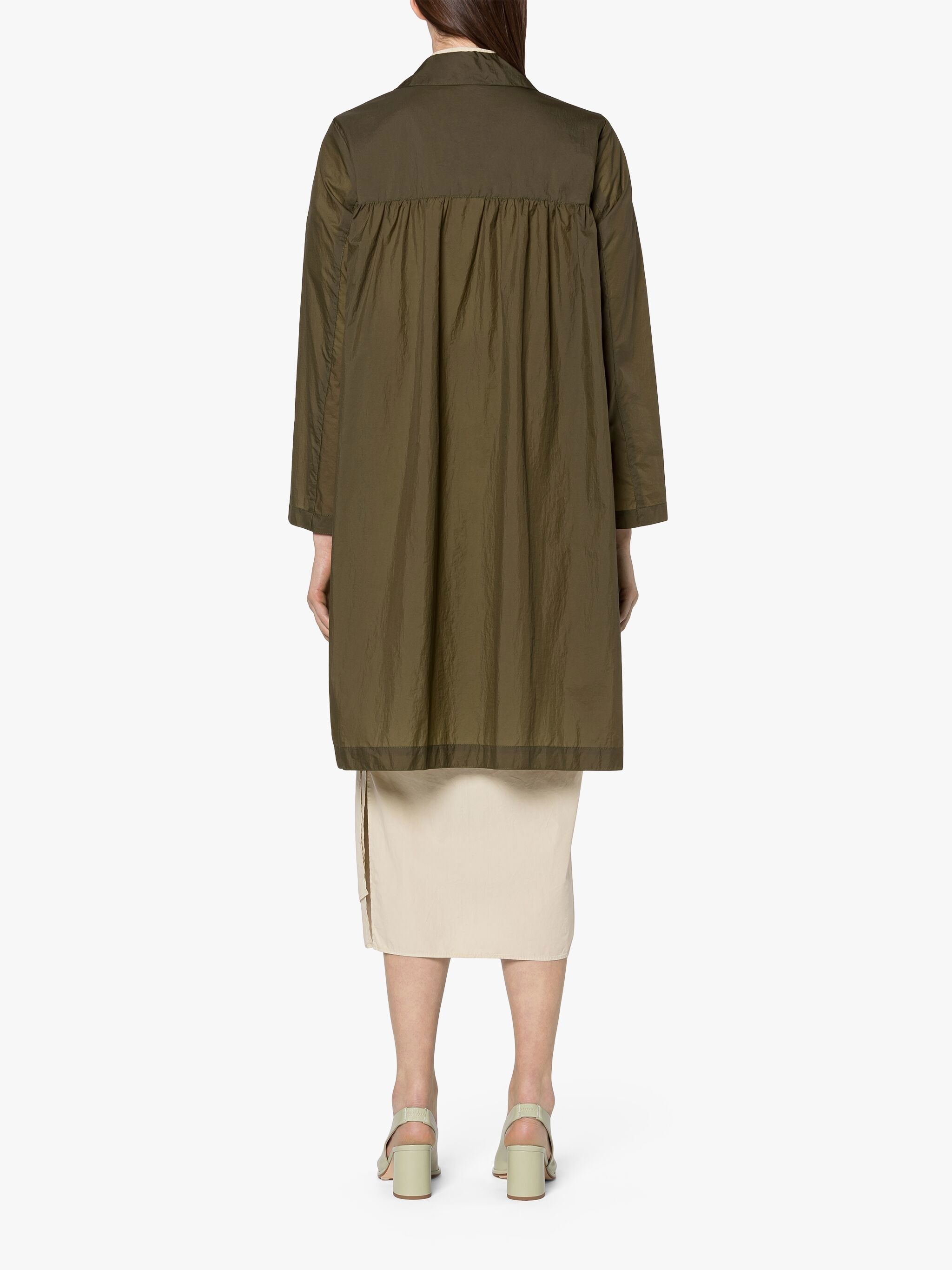 HANA KHAKI NYLON COAT - 4