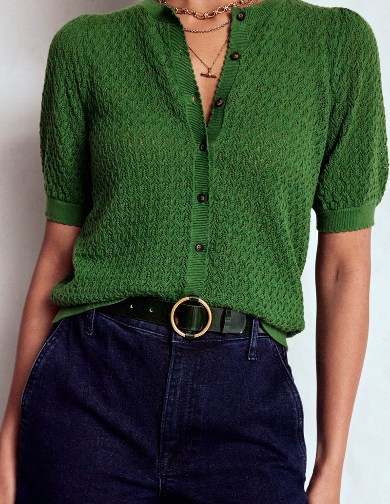 BODEN Heritage Classic Belt-Patent Dark Green outlook