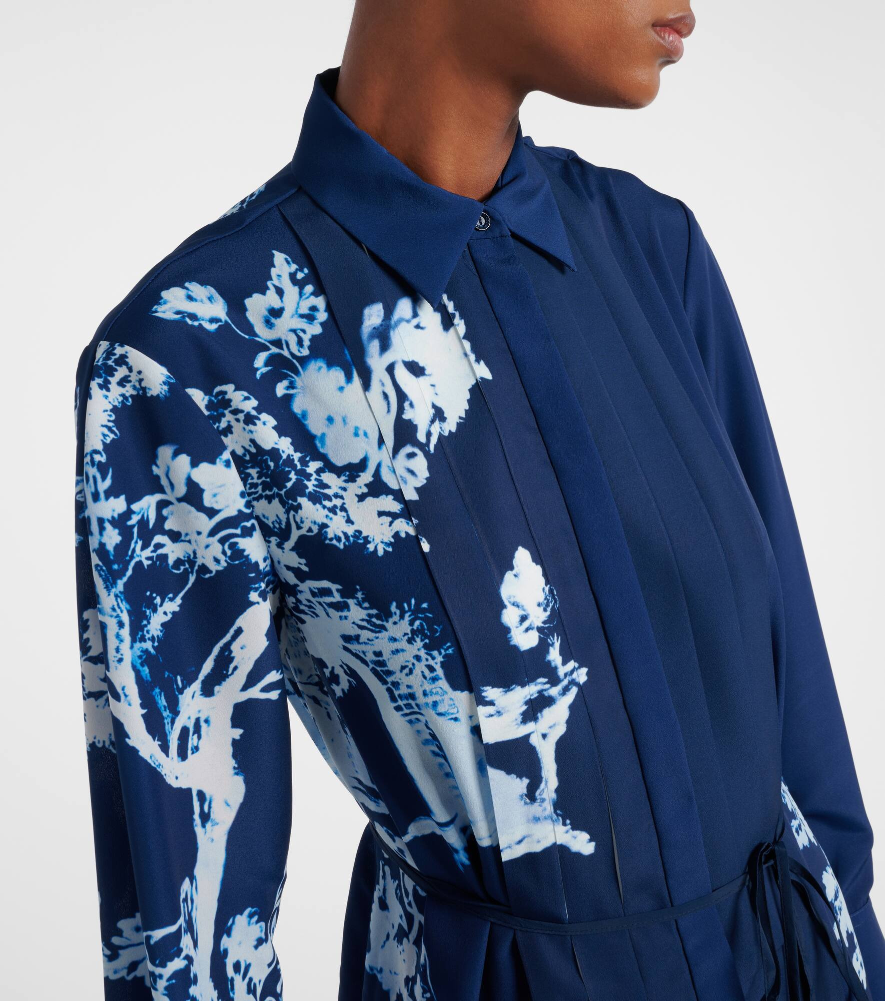 Belted printed midi dress - 4