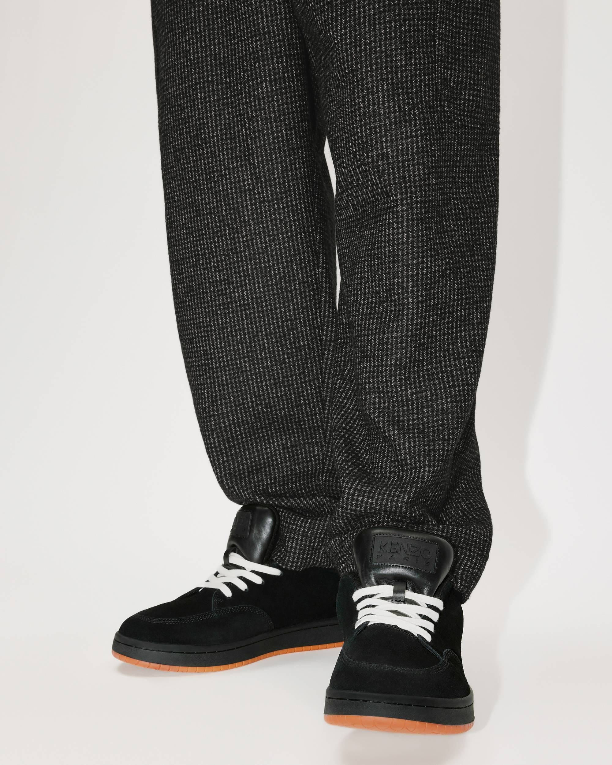 Checked wool cargo trousers - 8