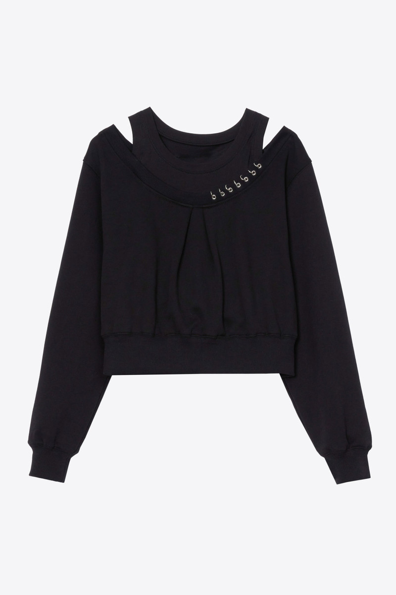 Long Sleeve Embellished Double Layer Top 6