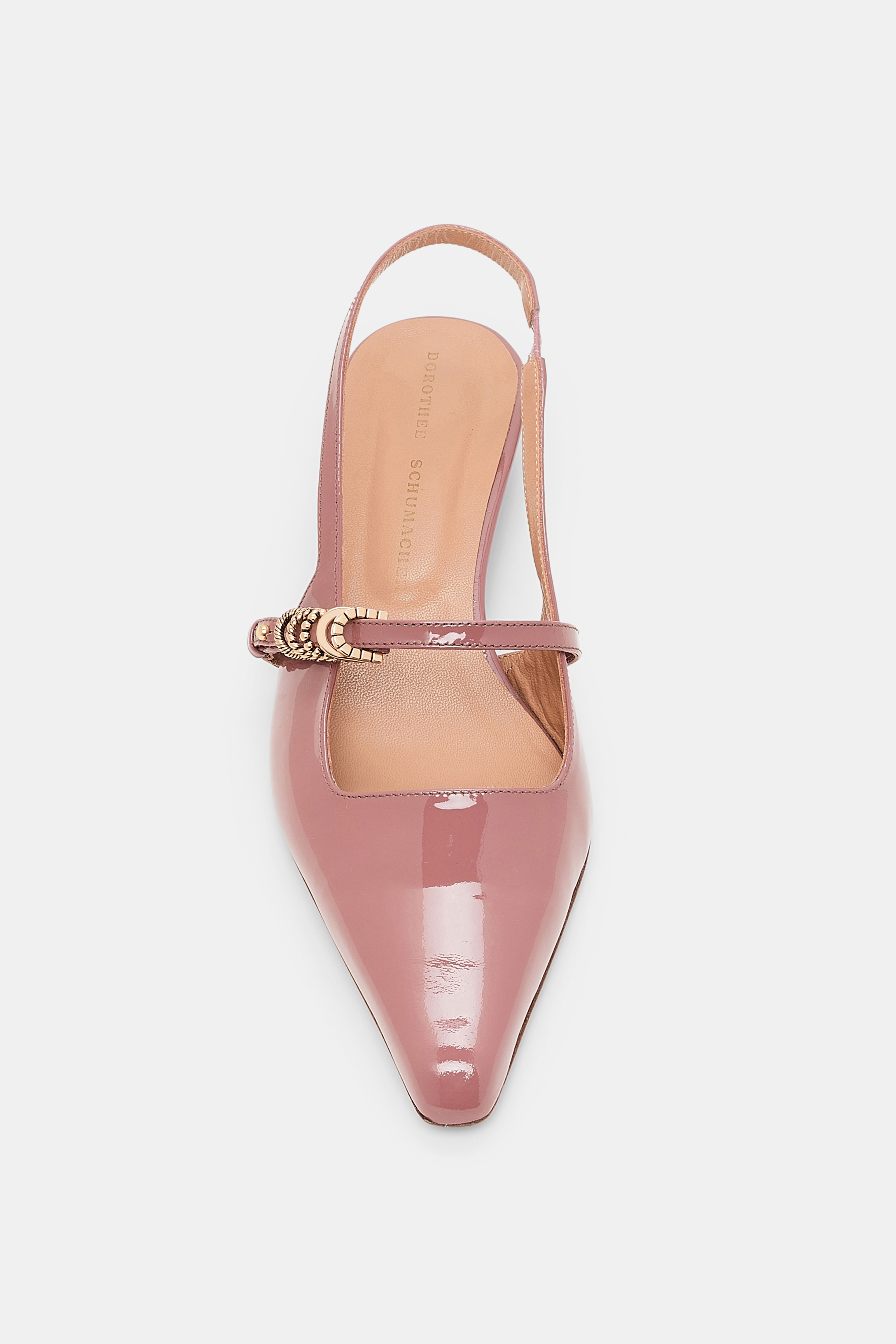 GLOSSY SHINE- Slingback Flat - 6