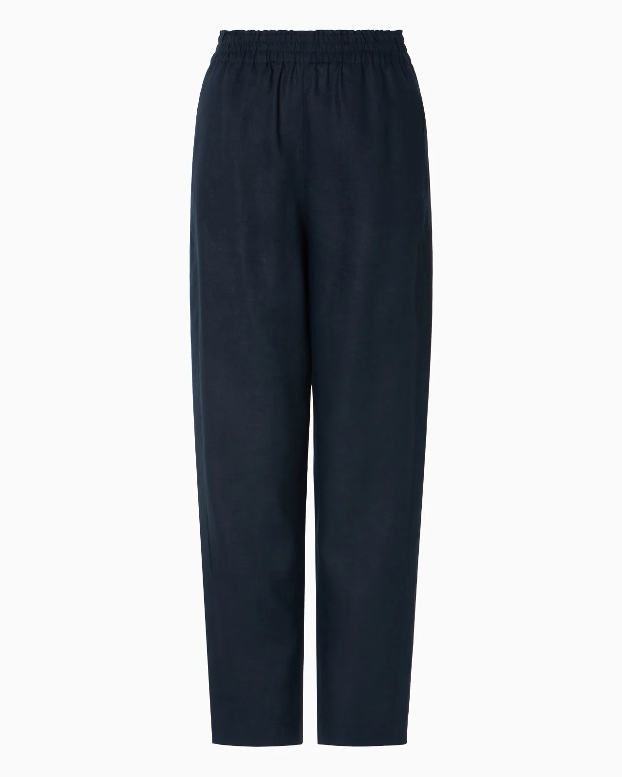 PURE LINEN TROUSERS WITH AN ELASTICATED WAIST - 1