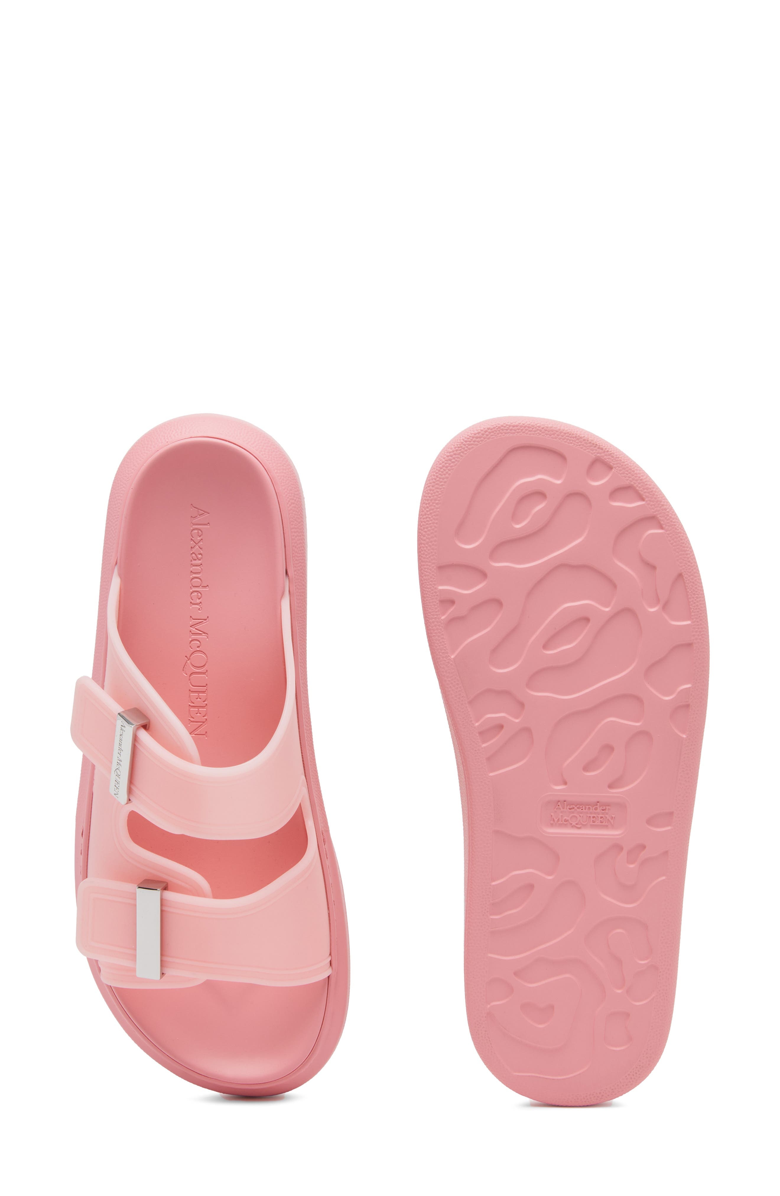 McQueen Oversize Slide Sandal in Pink/Silver at Nordstrom - 8