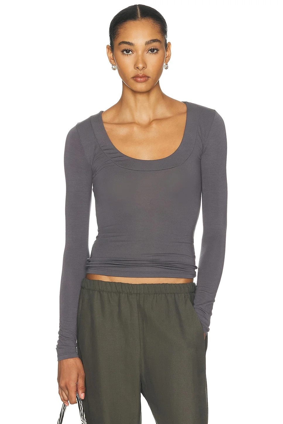 x Sophia Kelly Scoop Neck Long Sleeve Tee - 1