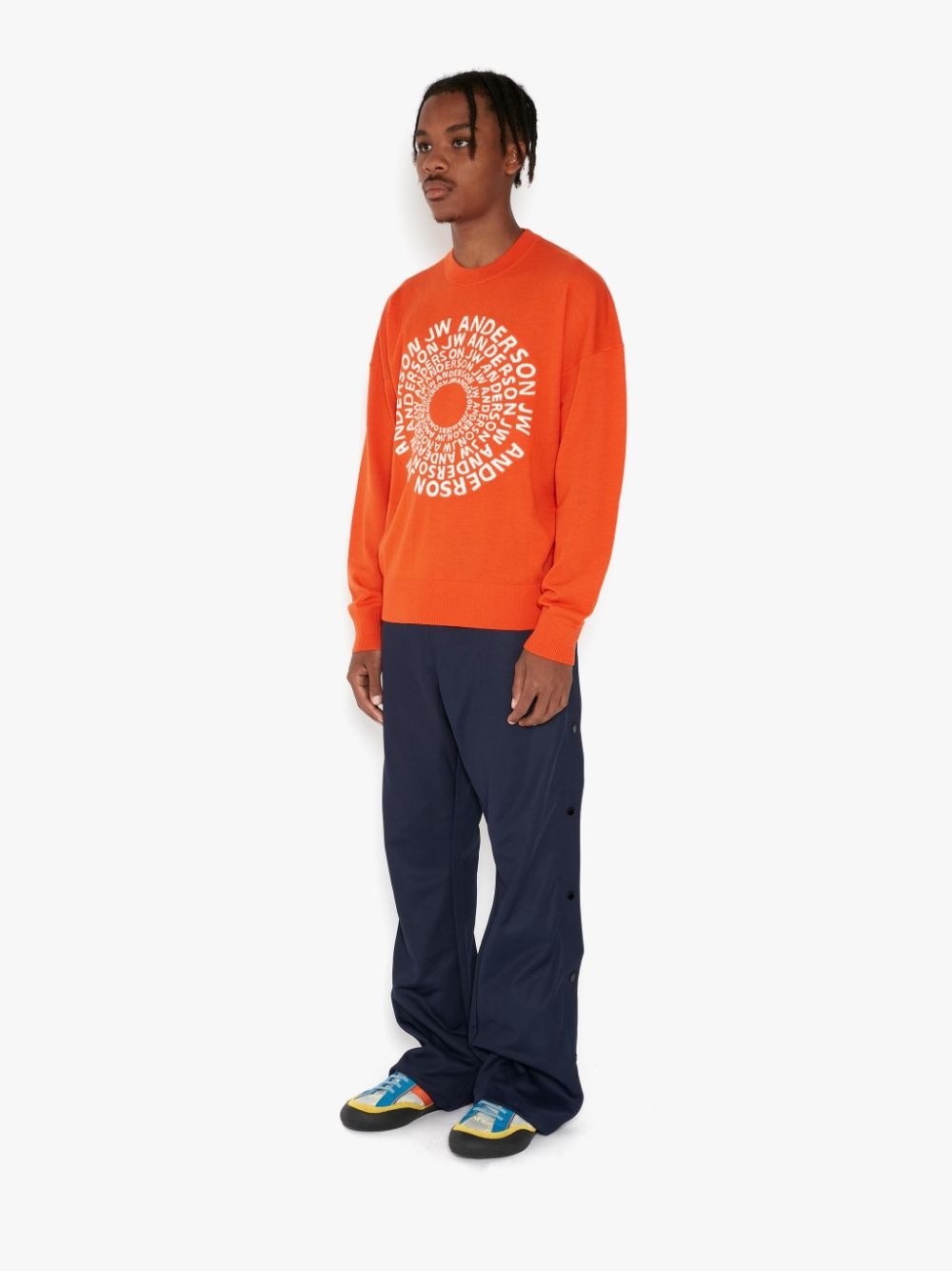 Swirl-logo crew neck jumper - 3