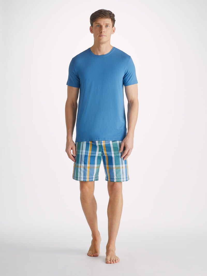 Derek Rose Men's Lounge Shorts Barker Cotton Multi outlook