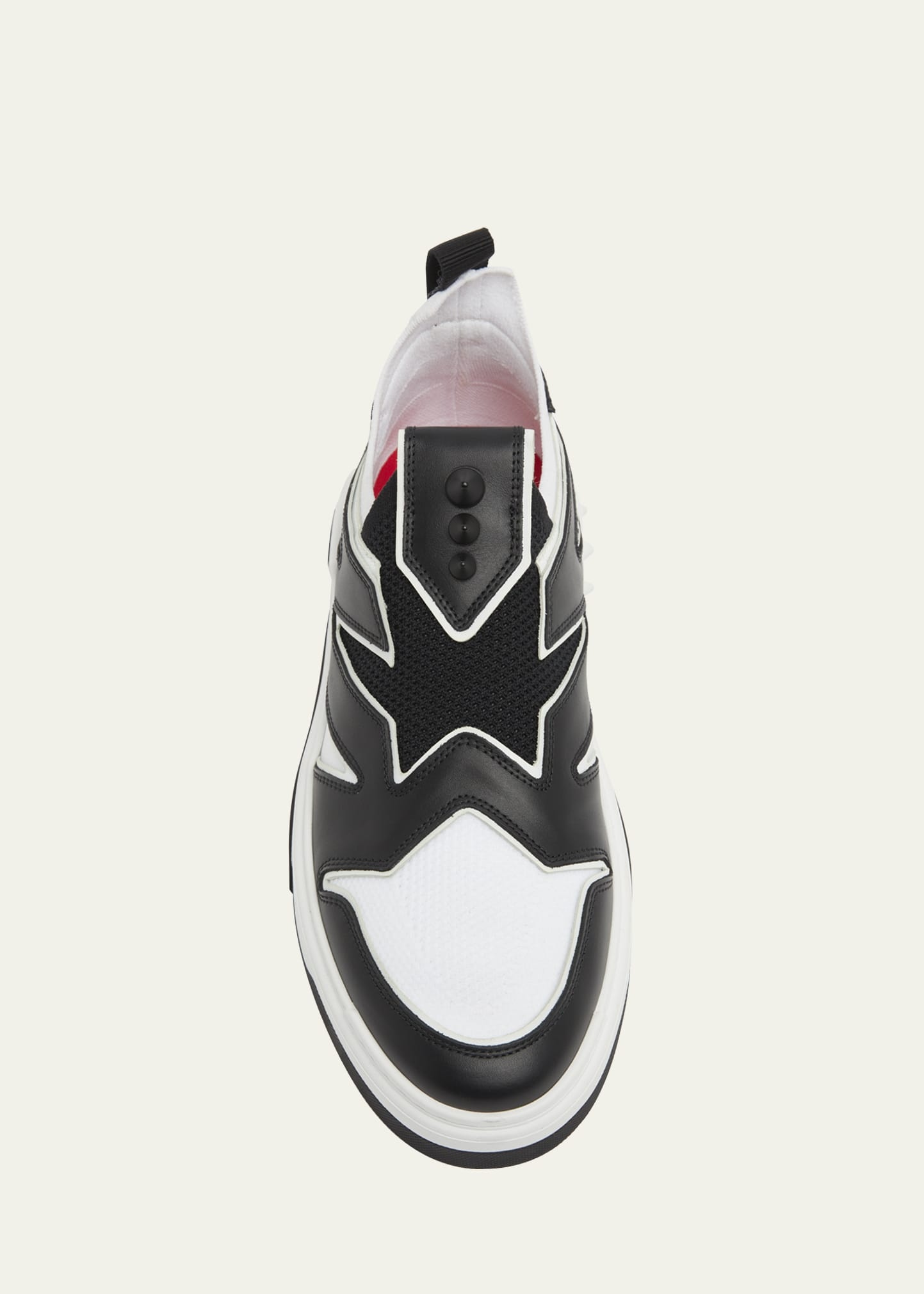 Men's Astroflash Mesh and Leather Low-Top Sneakers - 3