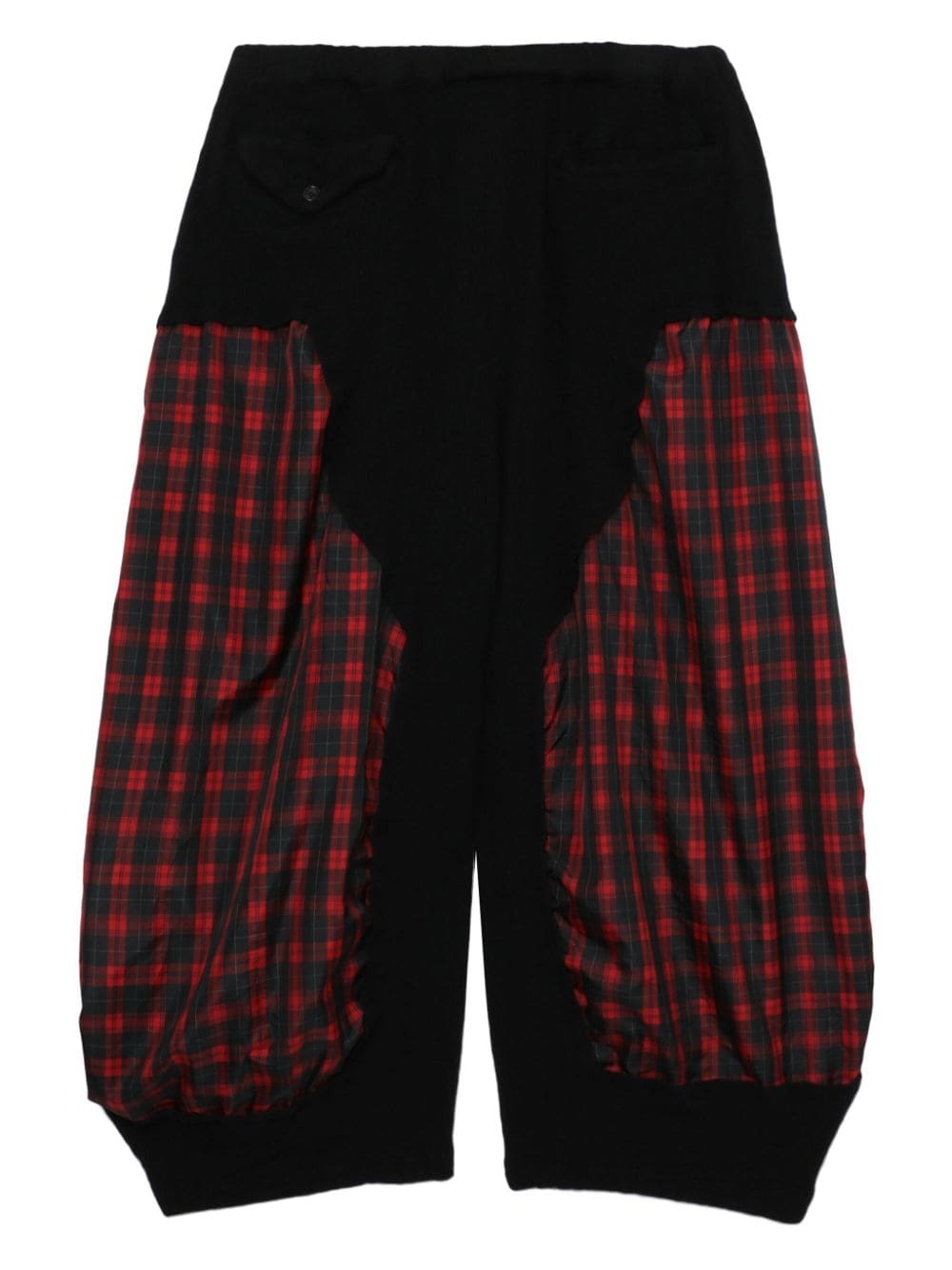 tartan-check panel trousers - 6