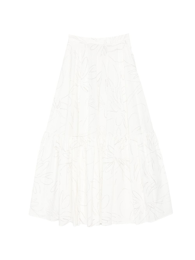 floral-print tiered maxi skirt 1