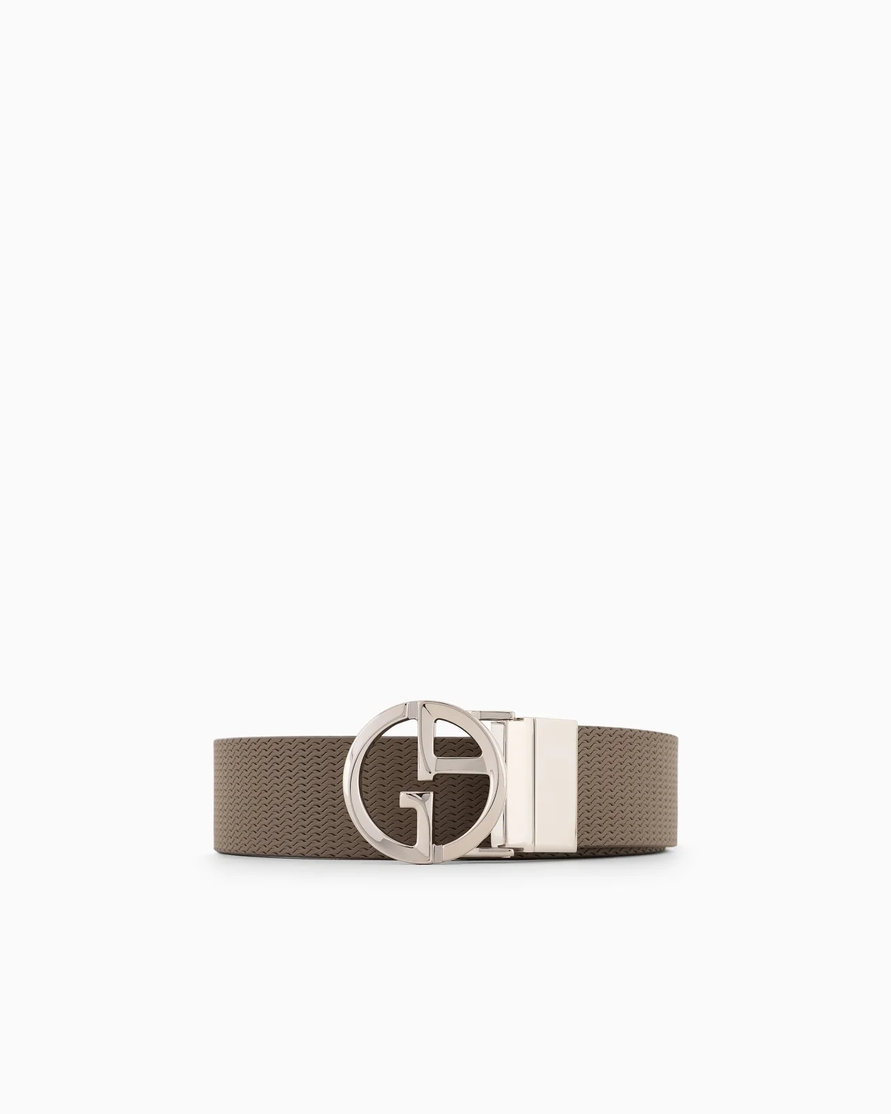 Printed leather belt with logo - 1