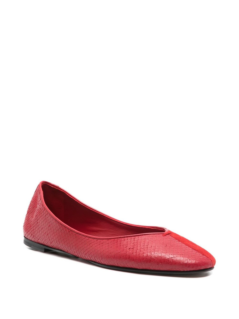 JACQUEMUS leather snakeskin ballet flats outlook