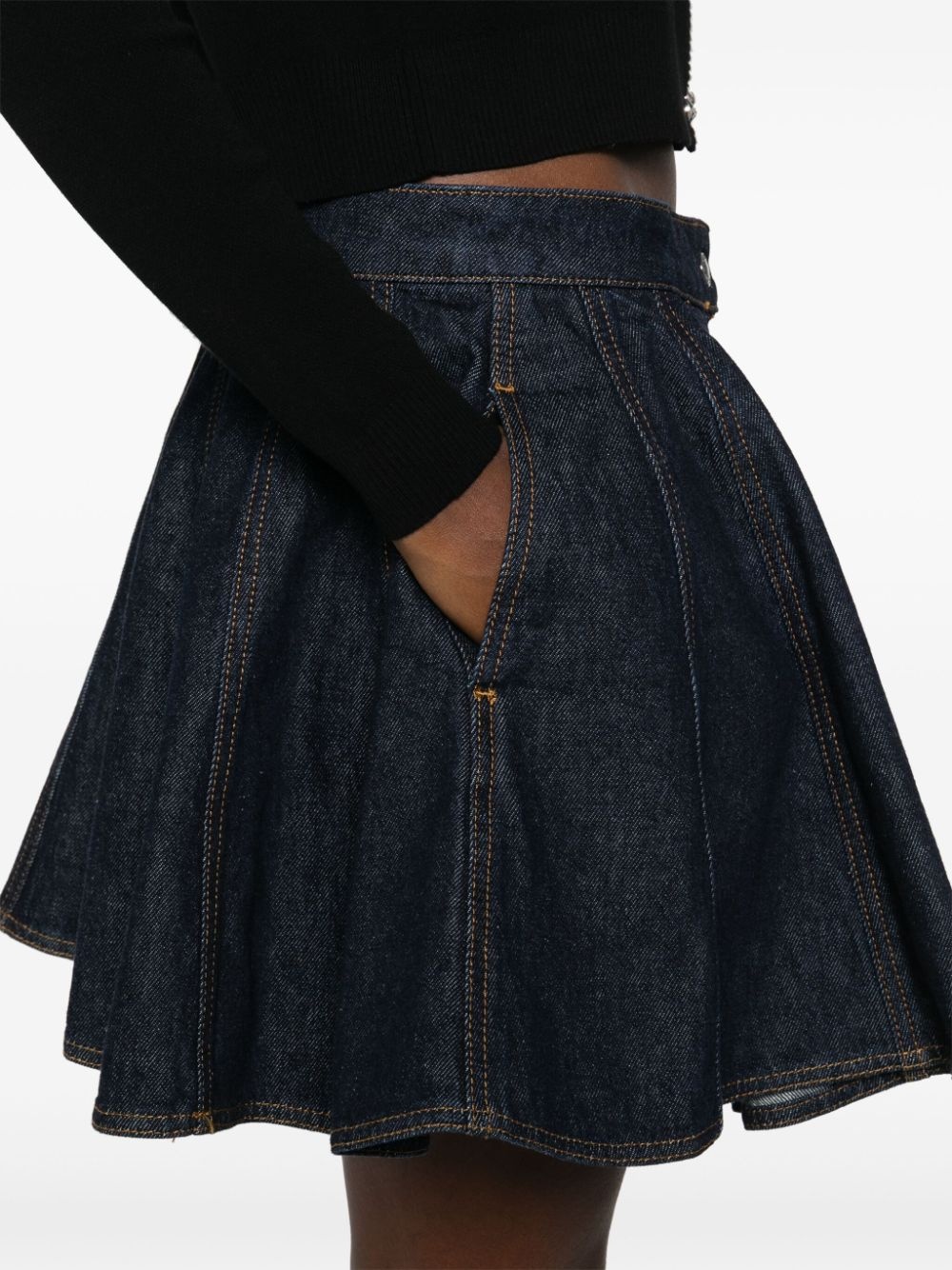 denim mini skirt - 5