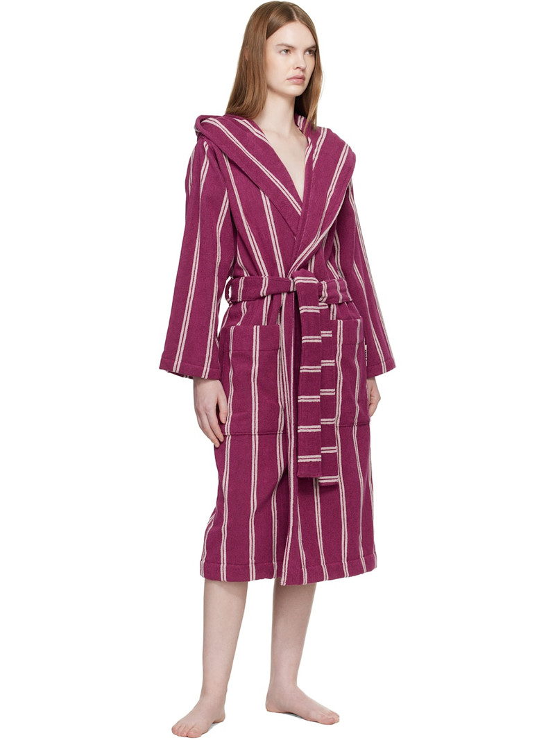 TEKLA Purple Terry Hooded Bathrobe outlook