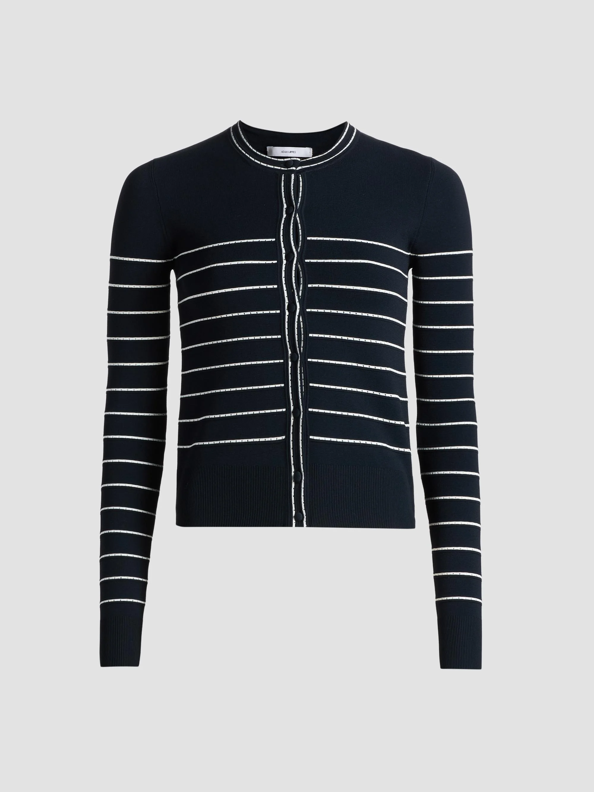 Women's Faye Compact Jacquard Cardigan - Navy - 1