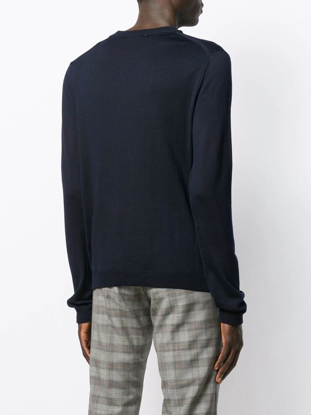 fine-knit crew neck jumper - 7