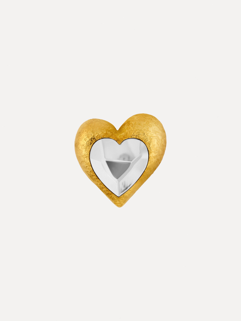 HAMMERED HEART BROOCH 1