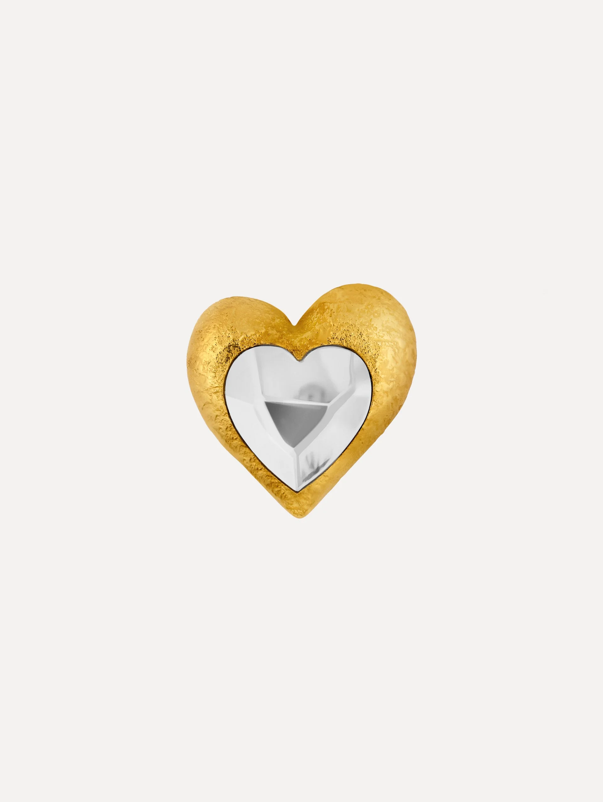HAMMERED HEART BROOCH - 1