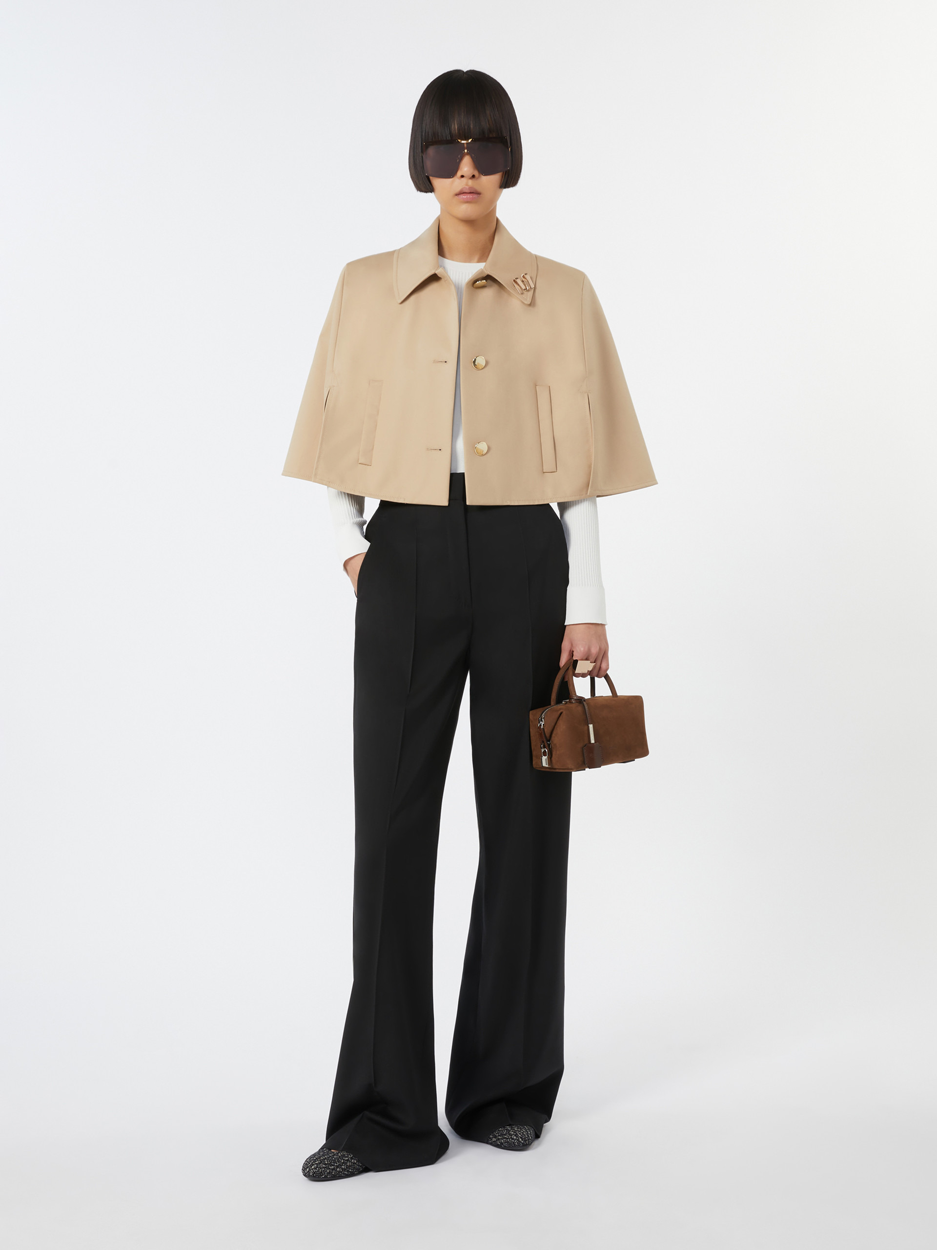 PADRE Cropped water-repellent cotton cloak - 2