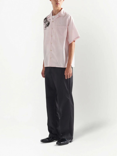 Prada short-sleeve printed cotton shirt outlook