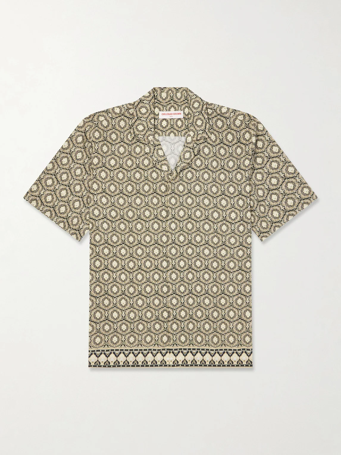 Maitan Passetto Camp-Collar Printed Lyocell Shirt - 1