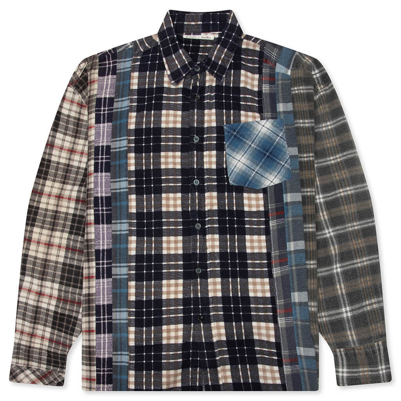 7 CUTS WIDE FLANNEL SHIRT - ASSORTED 1