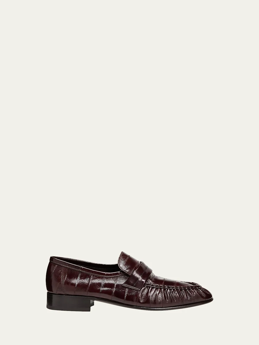 Soft Leather Flat Loafers - 1