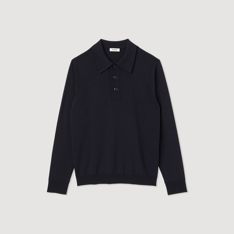 Merino wool polo shirt 1