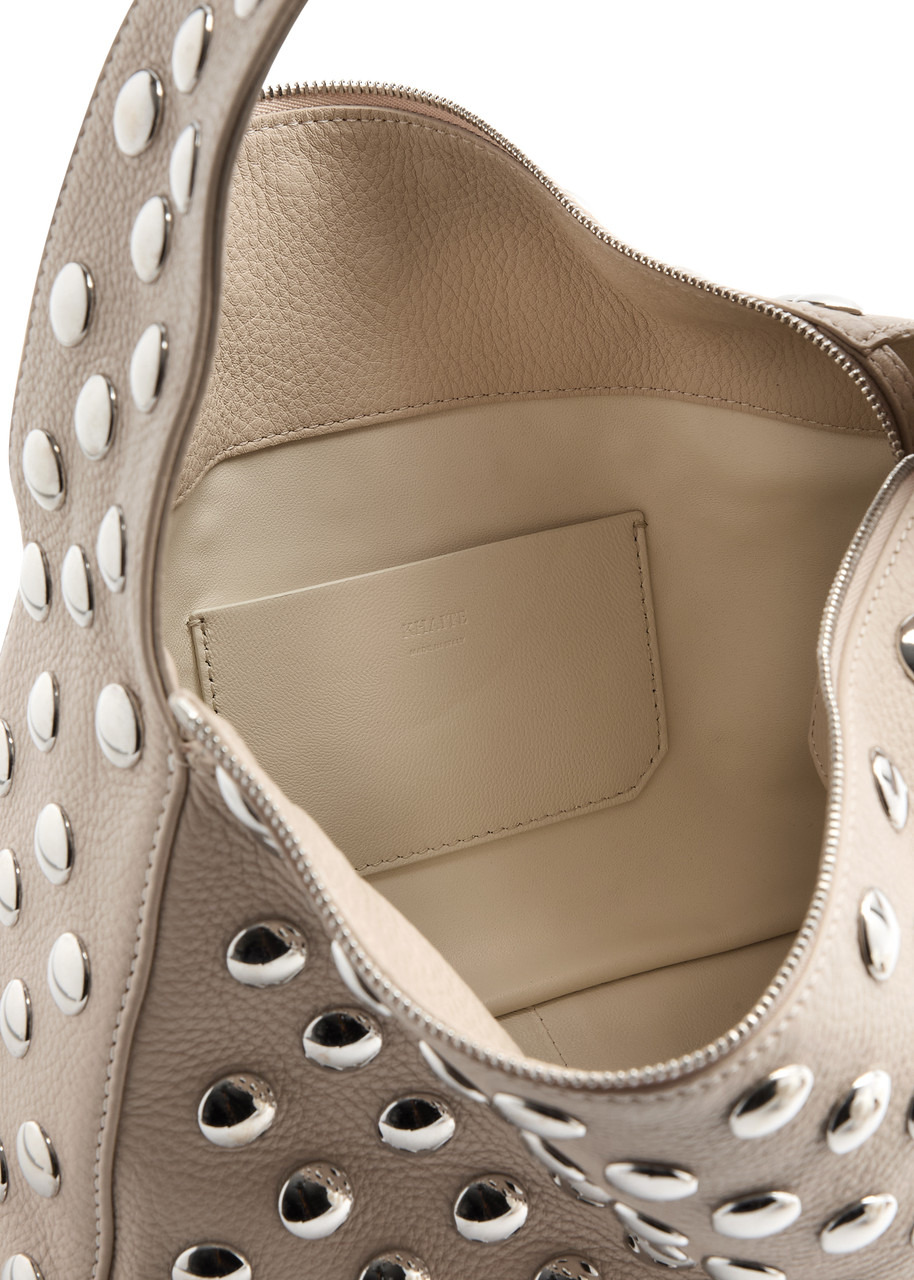Elena studded leather shoulder bag - 4